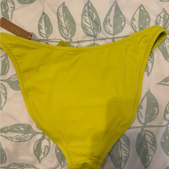 Skims recycled swim mid coverage bottoms citrus yellow medium - Picture 2 of 4
